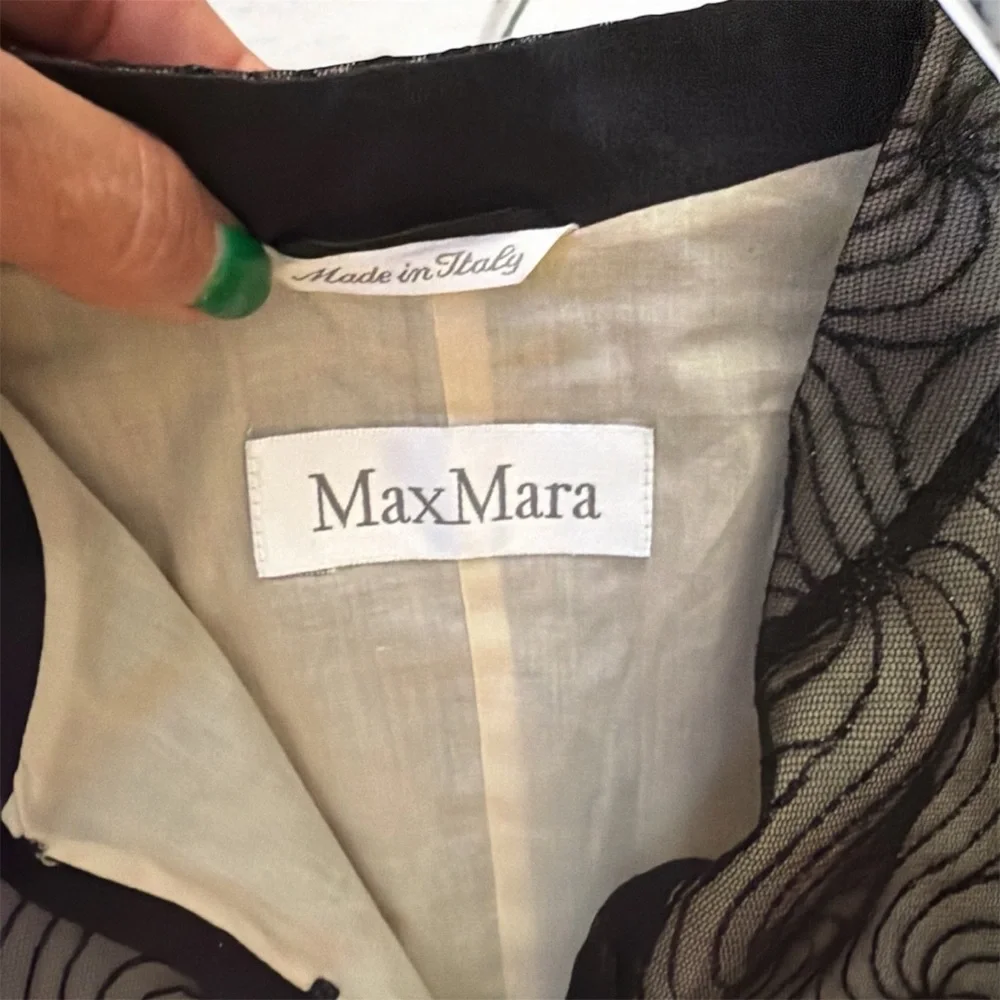 Max Mara Chic Black Sheer jacket size 40